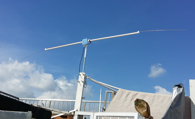 (第一次成功通訊)自制6米波偶極天線