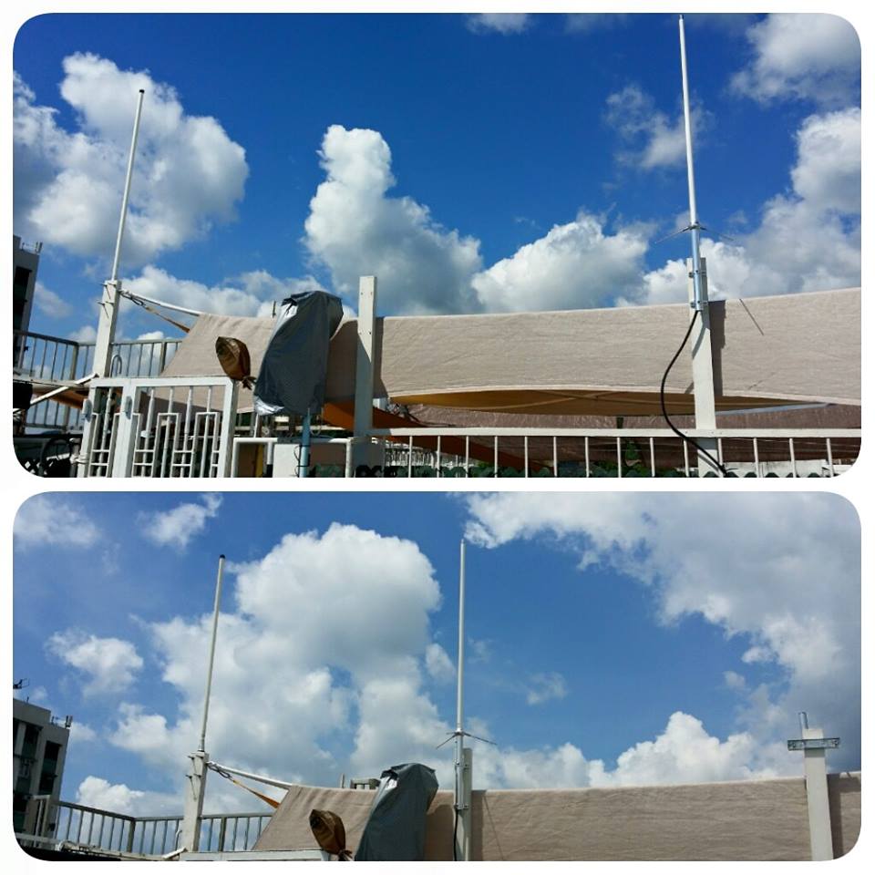 又再安裝VHF 天線.